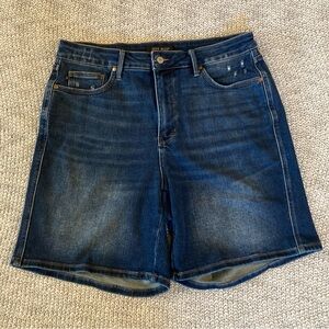 Judy Blue High Waist Tummy Control Vintage Wash Shorts Denim JB150246 Size 2XL